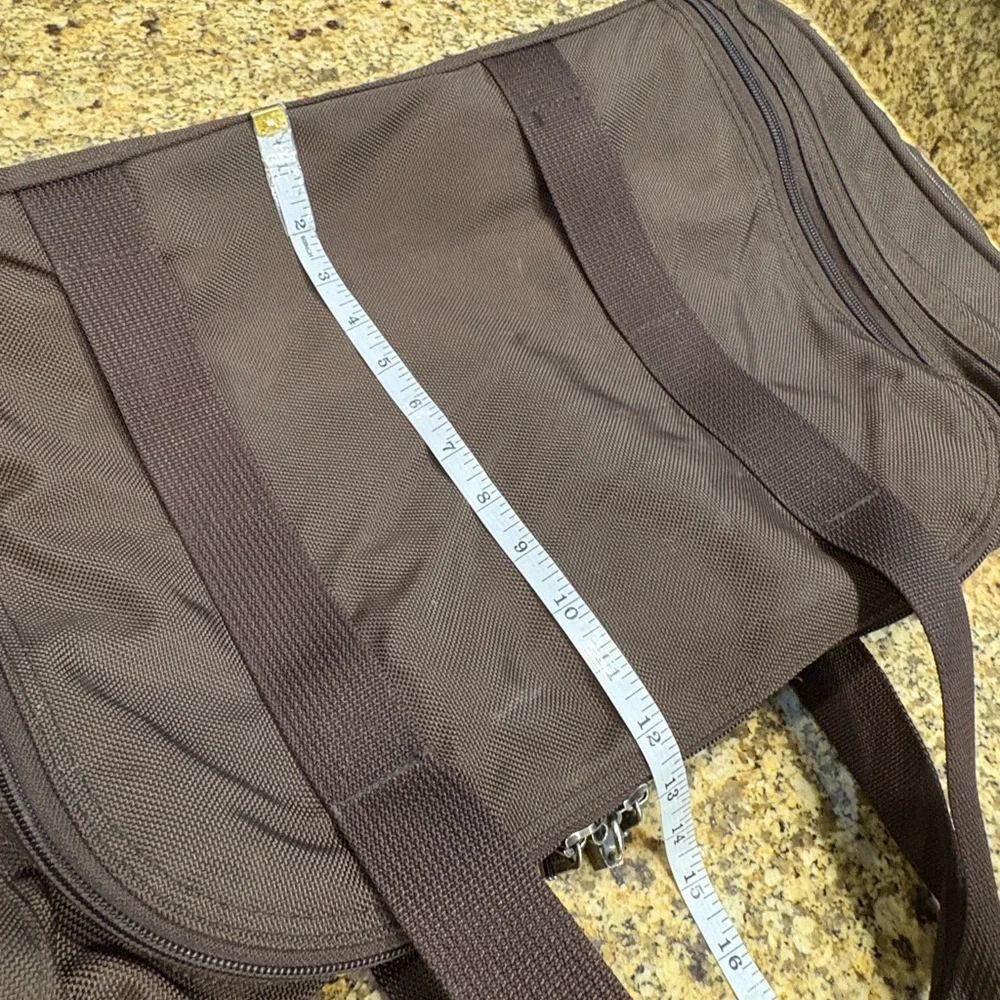 Tumi Vintage Brown Canvas Expandable Large Weekender Carry On Bag Travel 80-90s
